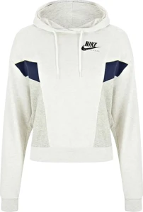 Худи женское Nike W NSW HERITAGE HOODIE FLC светло-серо-темно-синее CZ8604-051