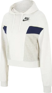 Худи женское Nike W NSW HERITAGE HOODIE FLC светло-серо-темно-синее CZ8604-051
