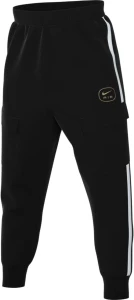 Спортивные штаны Nike AIR FLEECE CARGO TROUSERS черно-бело-золотые HM0180-010