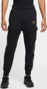 Спортивные штаны Nike AIR FLEECE CARGO TROUSERS черно-бело-золотые HM0180-010