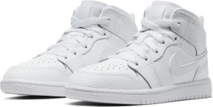 Кроссовки детские Nike AIR JORDAN 1 MID (PS) белые 640734-130
