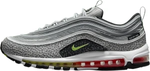 Кроссовки Nike AIR MAX 97 KISS MY AIRS серо-лаймово-красные FD9754-001