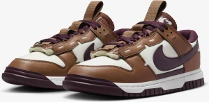 Кроссовки Nike DUNK LOW JUMBO коричнево-темно-фиолетово-белые FQ8248-200