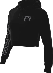 Худи женское Nike SPORTSWEAR CLUB FLEECE OVERSIZED SHORT HOODIE черное HJ0925-010