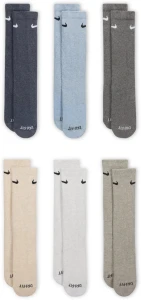 Шкарпетки Nike EVERYDAY PLUS CUSHIONED сірі, блакитні, бежеві (6 пар) SX6897-901