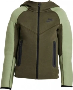Толстовка подростковая Nike TECH FLEECE оливково-светло-зеленая FD3285-326