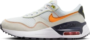 Кроссовки подростковые Nike AIR MAX SYSTM (GS) бело-серо-оранжевые DQ0284-109