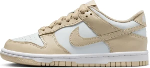 Кроссовки подростковые Nike DUNK LOW (GS) бежево-белые FB9109-200