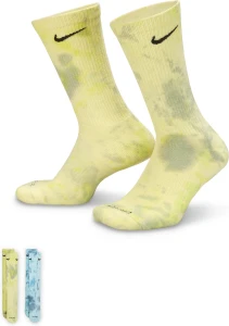 Шкарпетки Nike EVERYDAY PLUS CUSHIONED CREW 2-PAIRS жовто-блакитні (2 пари) FJ0747-906