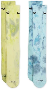 Шкарпетки Nike EVERYDAY PLUS CUSHIONED CREW 2-PAIRS жовто-блакитні (2 пари) FJ0747-906