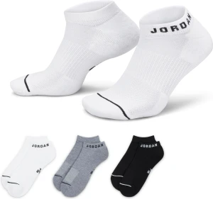 Шкарпетки Nike JORDAN EVERYDAY NO-SHOW DRI-FIT 3-PAIRS білі, сірі, чорні (3 пари) DX9656-911