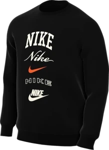 Свитшот Nike CLUB FLEECE LONG-SLEEVE CREW-NECK черный FN2610-010