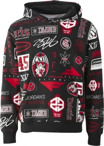 Худи Nike JORDAN ESSENTIALS PRINTED FLEECE черное HM7254-010