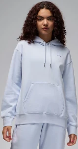 Худи женское Nike JORDAN FLIGHT FLEECE SATIN-LINED PULLOVER HOODIE светло-серое FV7050-085