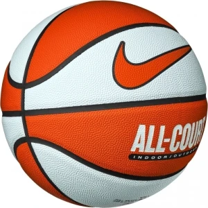 Баскетбольний м'яч Nike EVERYDAY ALL COURT 8P DEFLATED оранжево-білий Розмір 7 N.100.4369.810.07