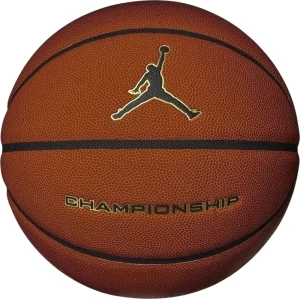 Баскетбольний м'яч Nike JORDAN CHAMPIONSHIP 8P DEFLATED коричнево-золотий Розмір 7 J.100.9917.891.07