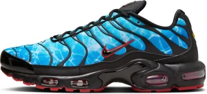 Кросівки Nike AIR MAX PLUS блакитно-чорно-червоні HQ3824-001