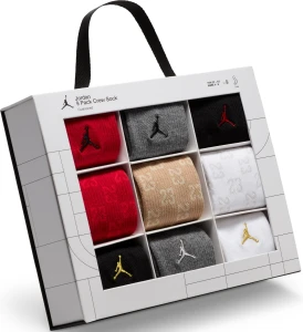 Шкарпетки Nike JORDAN HOLIDAY CREW GIFT BOX різнокольорові (9 пар) BJ0729-R78