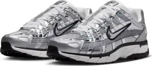 Кроссовки Nike P-6000 серебряно-черные CN0149-001