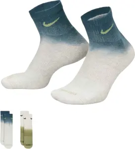 Носки Nike EVERYDAY PLUS CUSHIONED ANKLE SOCKS серо-темно-синие, бежево-оливковые (2 пары) FJ4913-911