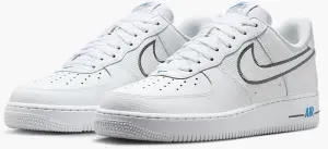 Кроссовки Nike AIR FORCE 1 '07 бело-серо-голубые IB7677-100