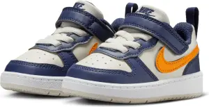 Кроссовки детские Nike COURT BOROUGH LOW RECRAFT (TD) темно-сине-оранжево-кремовые DV5458-126