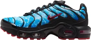Кроссовки подростковые Nike AIR MAX PLUS (GS) голубо-черно-красные HV2884-400