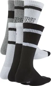 Носки Nike EVERYDAY CUSHIONED CREW белые, серые, черные (6 пар) CK7302-901