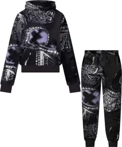 Спортивний костюм підлітковий Nike JORDAN MVP FLEECE PRINTED чорно-сірий 95D604-G0T__95D605G0T