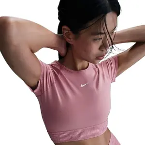 Топ жіночий Nike PRO DRI-FIT SHORT-SLEEVE CROPPED GRAPHIC рожевий HM6369-699