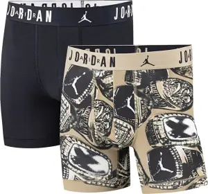 Труси (боксерки) Nike AIR JORDAN FLIGHT MVP 2-PACK BOXER BRIEFS світло-коричневі, чорні (2 штуки) JM0744-J34