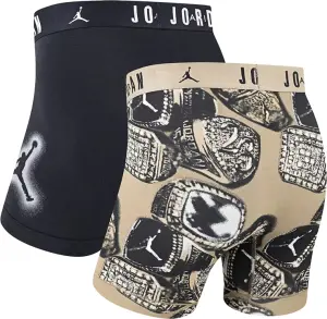 Труси (боксерки) Nike AIR JORDAN FLIGHT MVP 2-PACK BOXER BRIEFS світло-коричневі, чорні (2 штуки) JM0744-J34
