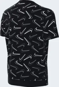Футболка подростковая Nike SWOOSH ALL-OVER-PRINT черная FN9605-010