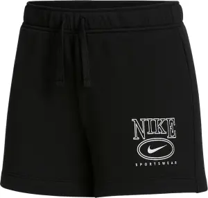 Шорты женские Nike SPORTSWEAR CLUB FLEECE MID-RISE 4" GRAPHIC черные HJ1282-010