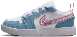 Кроссовки детские Nike AIR JORDAN 1 LOW ALT SE (PS) голубо-бело-розовые HQ2003-400
