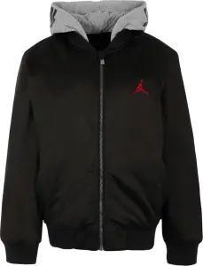 Куртка подростковая Nike JORDAN BIG LOGO HOODED BOMBER черно-серая 95D647-023