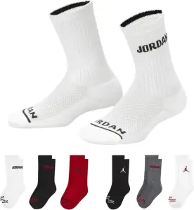 Шкарпетки дитячі Nike JORDAN LEGEND CREW SOCKS BOX SET білі, сірі, чорні, червоні (6 пар) BJ0343-RK2