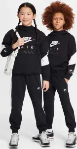 Спортивний костюм підлітковий Nike AIR FLEECE чорно-білий HF8812-010__HF8811-010