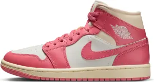 Кроссовки женские Nike AIR JORDAN 1 MID розово-бело-кремовые BQ6472-109