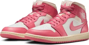 Кроссовки женские Nike AIR JORDAN 1 MID розово-бело-кремовые BQ6472-109