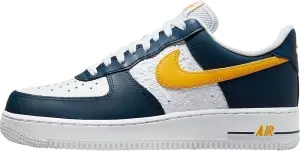 Кроссовки Nike AIR FORCE 1 LOW EMB бело-темно-сине-желтые FJ4209-400