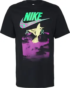 Футболка Nike BRANDRIFF IN AIR черно-фиолетово-зеленая FQ3774-010