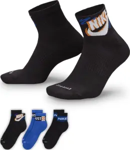 Носки Nike EVERYDAY PLUS ANKLE SOCKS черные, синие (3 пары) HJ9378-902