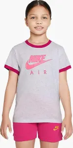 Футболка подростковая Nike AIR серо-розовая DO4641-051