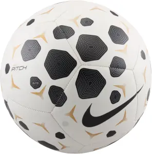 Футбольний м'яч Nike PITCH біло-чорно-золотий Розмір 5 HV6249-100
