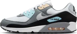 Кроссовки Nike AIR MAX 90 серо-бело-голубо-бежевые IB7674-001