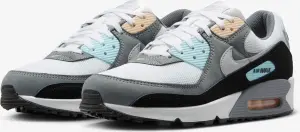 Кроссовки Nike AIR MAX 90 серо-бело-голубо-бежевые IB7674-001