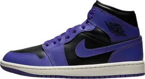 Кросівки жіночі Nike AIR JORDAN 1 MID фіолетово-чорні BQ6472-051