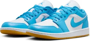 Кроссовки женские Nike AIR JORDAN 1 LOW голубо-белые DC0774-104