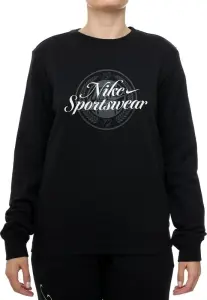Свитшот женский Nike SPORTSWEAR CLUB FLEECE GRAPHIC черно-белый HV2342-010